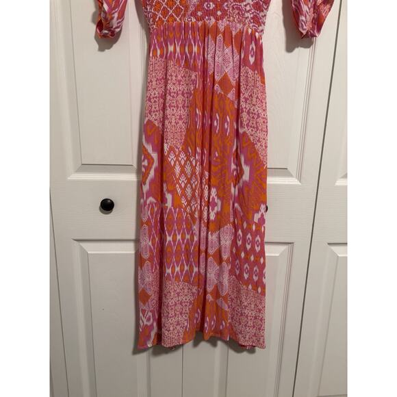 Women’s Walker & Wade Kelsey Flamingo Pink Printed Dress Size Small - Picture 7 of 12